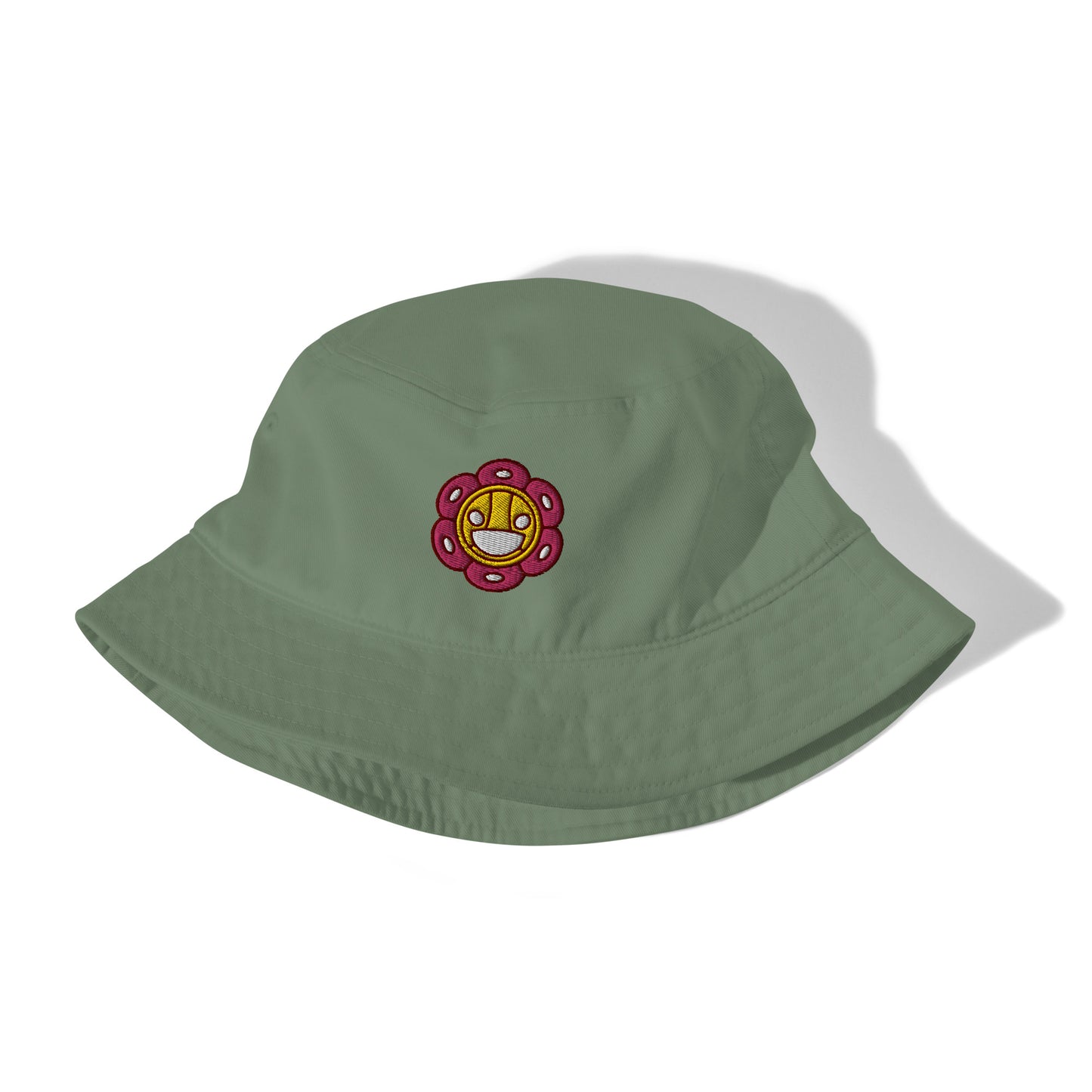 Pink Flower Organic Bucket Hat